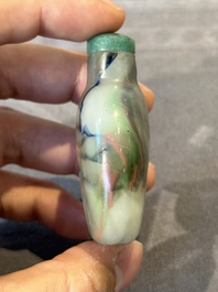Five Chinese glass snuff bottles, 19/20th C.