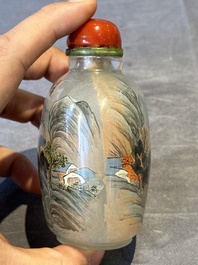 Eight Chinese inside-painted glass snuff bottles, signed Tang Zichuan 湯子川 and Ye Zhongzhi 葉仲芝, 20th C.
