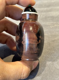 Five Chinese glass snuff bottles, 19/20th C.