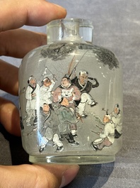 Eight Chinese inside-painted glass snuff bottles, signed Tang Zichuan 湯子川 and Ye Zhongzhi 葉仲芝, 20th C.