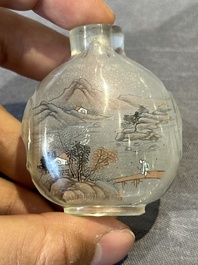 Eight Chinese inside-painted glass snuff bottles, signed Tang Zichuan 湯子川 and Ye Zhongzhi 葉仲芝, 20th C.
