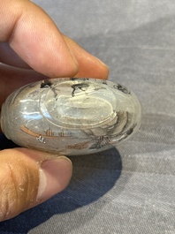 Eight Chinese inside-painted glass snuff bottles, signed Tang Zichuan 湯子川 and Ye Zhongzhi 葉仲芝, 20th C.