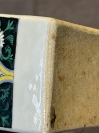 A square Chinese famille rose 'Xi Xiang Ji' vase, Yongzheng