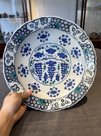 A polychrome Iznik 'grape' dish, Turkey, ca. 1570