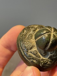 A varied collection of five Chinese bronze objects, 4th C. B.C./15th C.