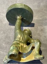 A varied collection of five Chinese bronze objects, 4th C. B.C./15th C.
