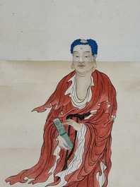 Ma Jin 馬晉 (1900-1970): 'Tathagata', ink and colour on paper, dated 1950