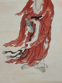 Ma Jin 馬晉 (1900-1970): 'Tathagata', ink and colour on paper, dated 1950