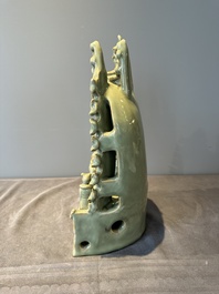 A Chinese Longquan celadon shrine of Guanyin, Ming or later