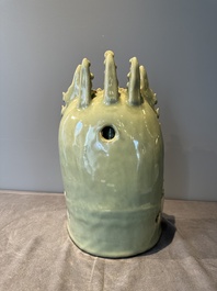 A Chinese Longquan celadon shrine of Guanyin, Ming or later