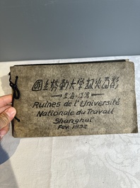 A photo album 'Ruin of the Shanghai National Labor University', dated February 1932