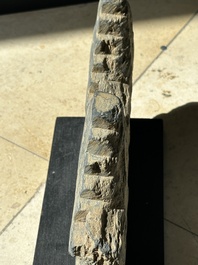 Five Gandhara grey schist frieze fragments with narrative design, 1/5th C.