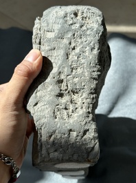 Six Gandhara grey schist fragments with divinities and floral design, 1/4th C.