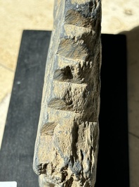 Five Gandhara grey schist frieze fragments with narrative design, 1/5th C.
