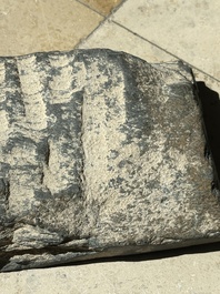 Five Gandhara grey schist frieze fragments with narrative design, 1/5th C.