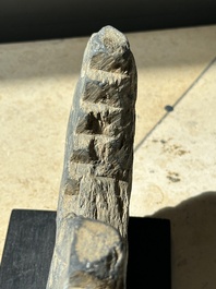 Five Gandhara grey schist frieze fragments with narrative design, 1/5th C.