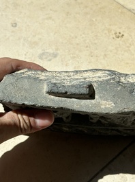 Five Gandhara grey schist frieze fragments with narrative design, 1/5th C.