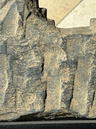 Five Gandhara grey schist frieze fragments with narrative design, 1/5th C.