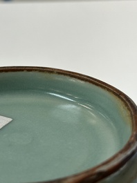A Chinese Longquan celadon 'kinuta' vase, Song/Yuan