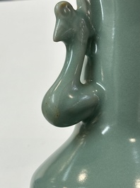 A Chinese Longquan celadon 'kinuta' vase, Song/Yuan