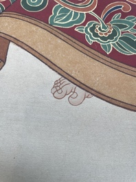 Sun Yunsheng 孫雲生 (1918-2000): 'Dancing female', ink and colour on paper, dated 1979