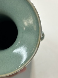 A Chinese Longquan celadon 'kinuta' vase, Song/Yuan