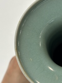 A Chinese Longquan celadon 'kinuta' vase, Song/Yuan