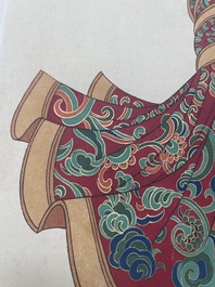 Sun Yunsheng 孫雲生 (1918-2000): 'Dancing female', ink and colour on paper, dated 1979