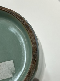 A Chinese Longquan celadon 'kinuta' vase, Song/Yuan