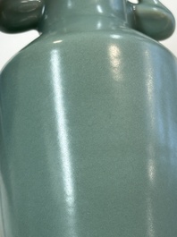 A Chinese Longquan celadon 'kinuta' vase, Song/Yuan