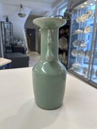 A Chinese Longquan celadon 'kinuta' vase, Song/Yuan