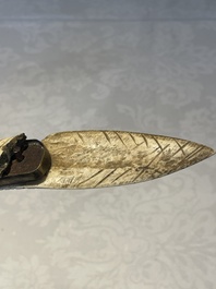 A varied collection of two daggers, two swords and forearm protection, India and Turkey, 19th C.