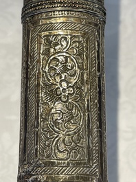A varied collection of two daggers, two swords and forearm protection, India and Turkey, 19th C.