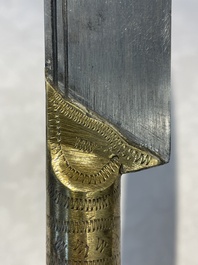 A varied collection of two daggers, two swords and forearm protection, India and Turkey, 19th C.