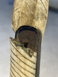 A varied collection of two daggers, two swords and forearm protection, India and Turkey, 19th C.