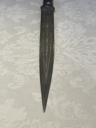 A varied collection of two daggers, two swords and forearm protection, India and Turkey, 19th C.