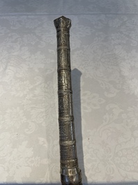 A varied collection of two daggers, two swords and forearm protection, India and Turkey, 19th C.