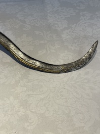 A varied collection of two daggers, two swords and forearm protection, India and Turkey, 19th C.