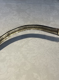 A varied collection of two daggers, two swords and forearm protection, India and Turkey, 19th C.