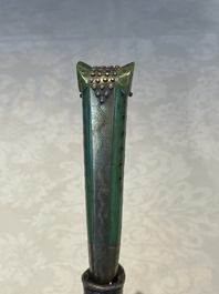 A varied collection of two daggers, two swords and forearm protection, India and Turkey, 19th C.