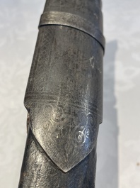 A varied collection of two daggers, two swords and forearm protection, India and Turkey, 19th C.