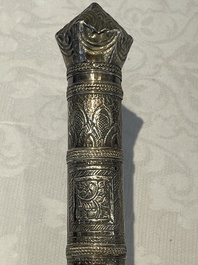 A varied collection of two daggers, two swords and forearm protection, India and Turkey, 19th C.