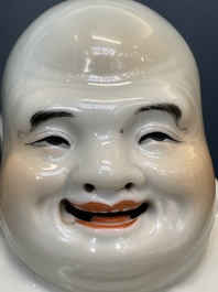 A Chinese famille rose Buddha, Xue Changsen 薛長森 mark,  Republic