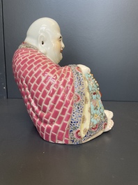 A Chinese famille rose Buddha, Xue Changsen 薛長森 mark,  Republic