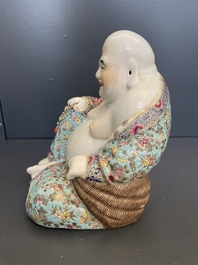 A Chinese famille rose Buddha, Xue Changsen 薛長森 mark,  Republic