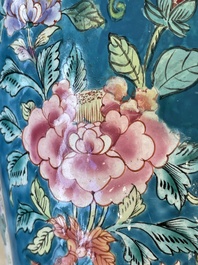 A pair of Chinese Canton enamel vases with narrative design, 19th C.