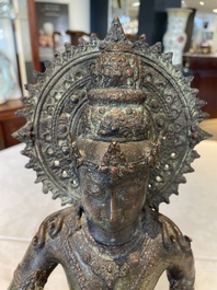 An Indonesian bronze sculpture of Bodhisattva, Majapahit, East Java, 14th C.