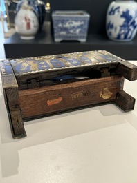 A Limoges champlev&eacute; enamel reliquary casket depicting the murder of Thomas Becket, France