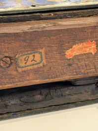 A Limoges champlev&eacute; enamel reliquary casket depicting the murder of Thomas Becket, France