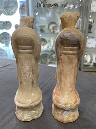 An impressive set of 12 Chinese cold painted terracotta zodiac figures, Ming